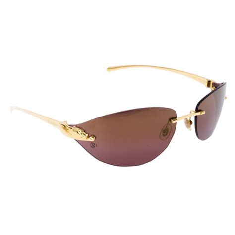 panthere de cartier sunglasses|cartier rimless sunglasses.